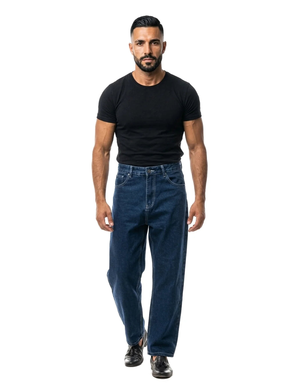 IKER vaquero baggy azul marino – look completo – Bruno Valls