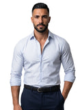 Bruno Valls - Camisa de rayas slim blanca y azul - vista frontal