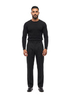 Bruno Valls - jersey de algodón cuello redondo negro - vista frontal