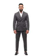 LORENZO americana cruzada gris oscuro – look completo – Bruno Valls