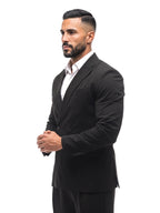 LORENZO americana cruzada negro – look completo – Bruno Valls