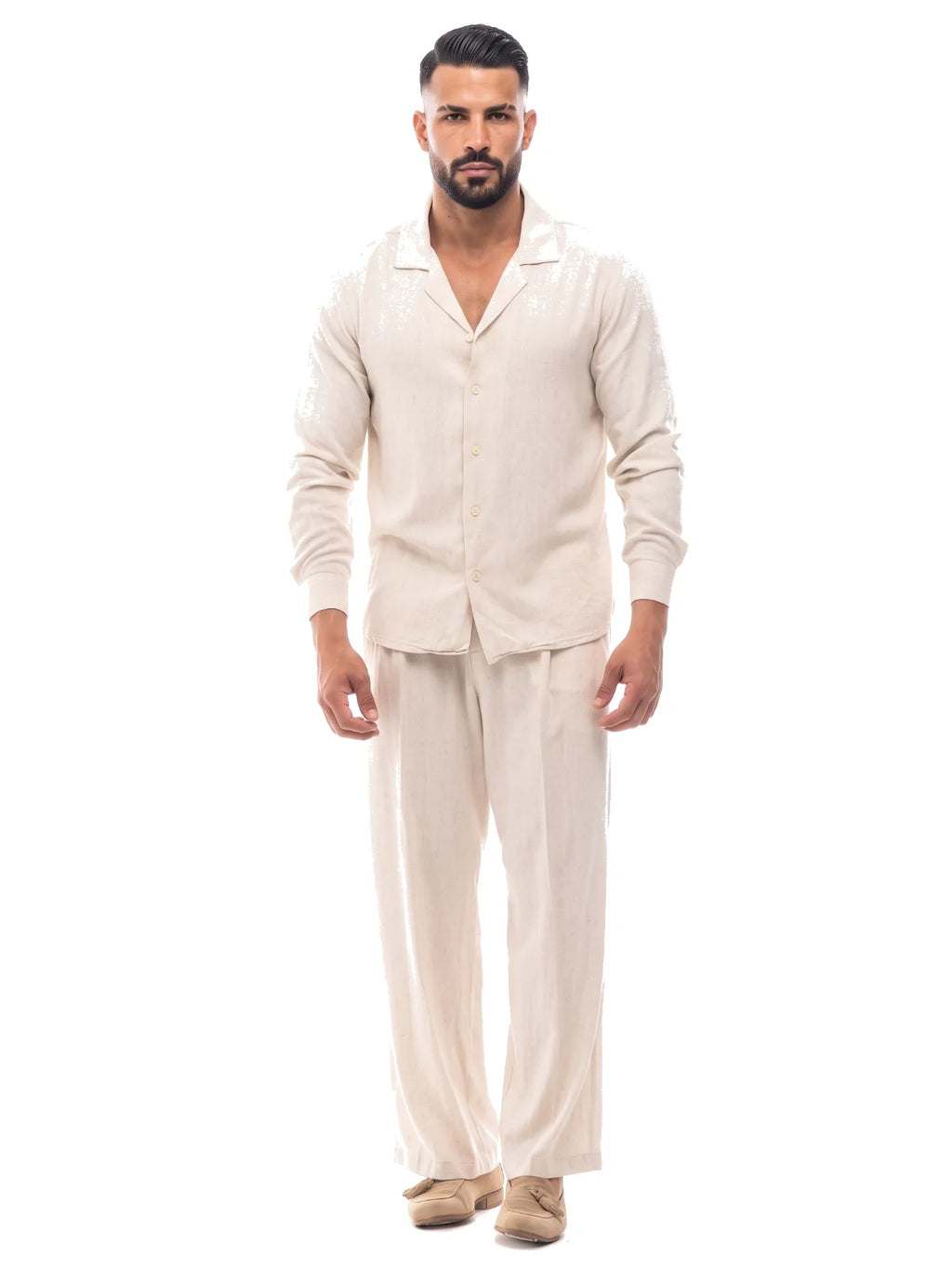 Bruno Valls - MATEO Pantalón de lino con pinzas - imagen 9