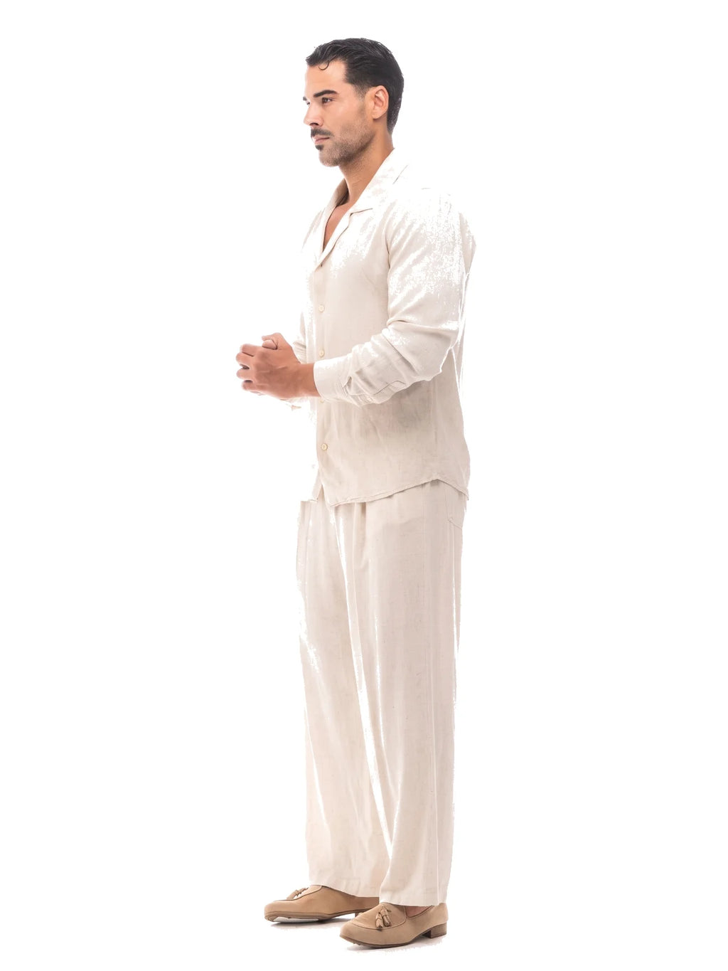 Bruno Valls - MATEO Pantalón de lino con pinzas - imagen 10