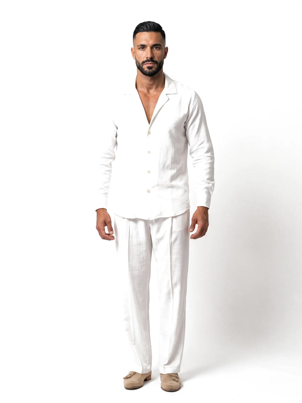 Bruno Valls - MATEO Pantalón de lino con pinzas - imagen 21