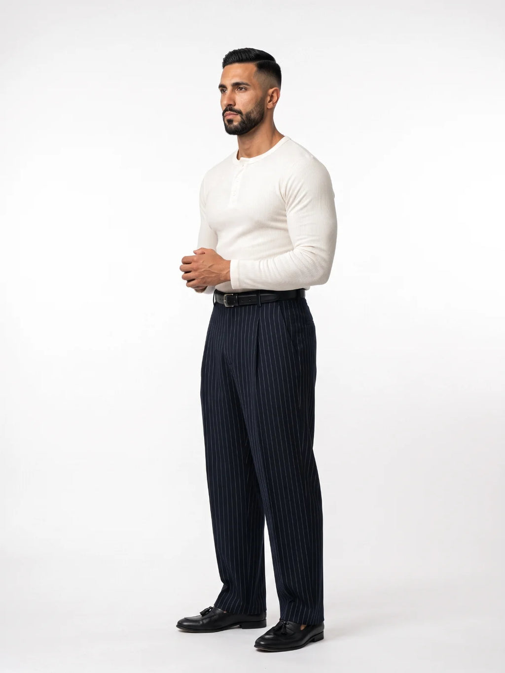 Bruno Valls - PELAYO - Pantalón baggy de raya diplomática - imagen 15