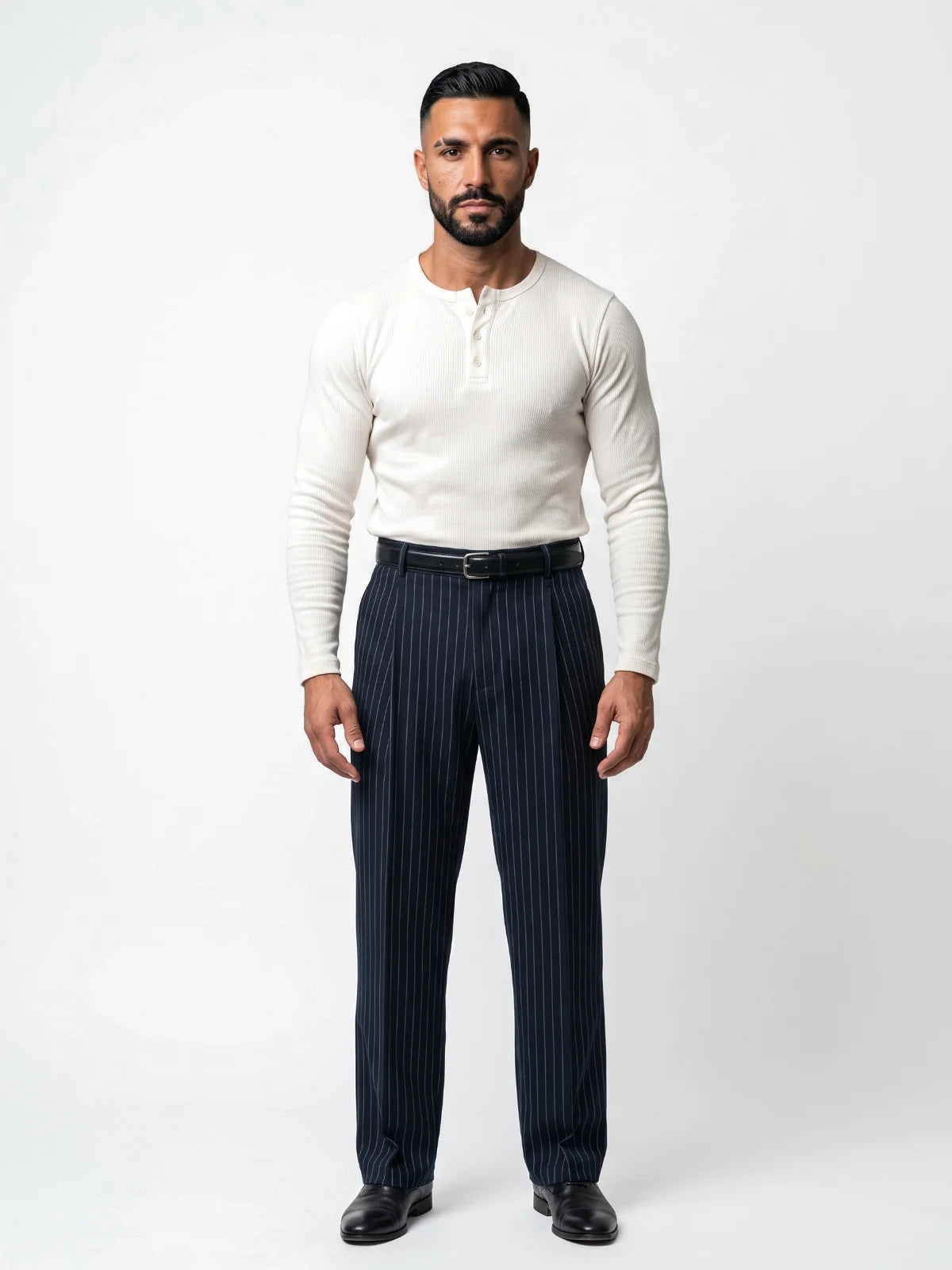 Bruno Valls - PELAYO - Pantalón baggy de raya diplomática - imagen 16
