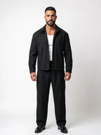 RAFAEL cazadora baggy negra – look completo – Bruno Valls