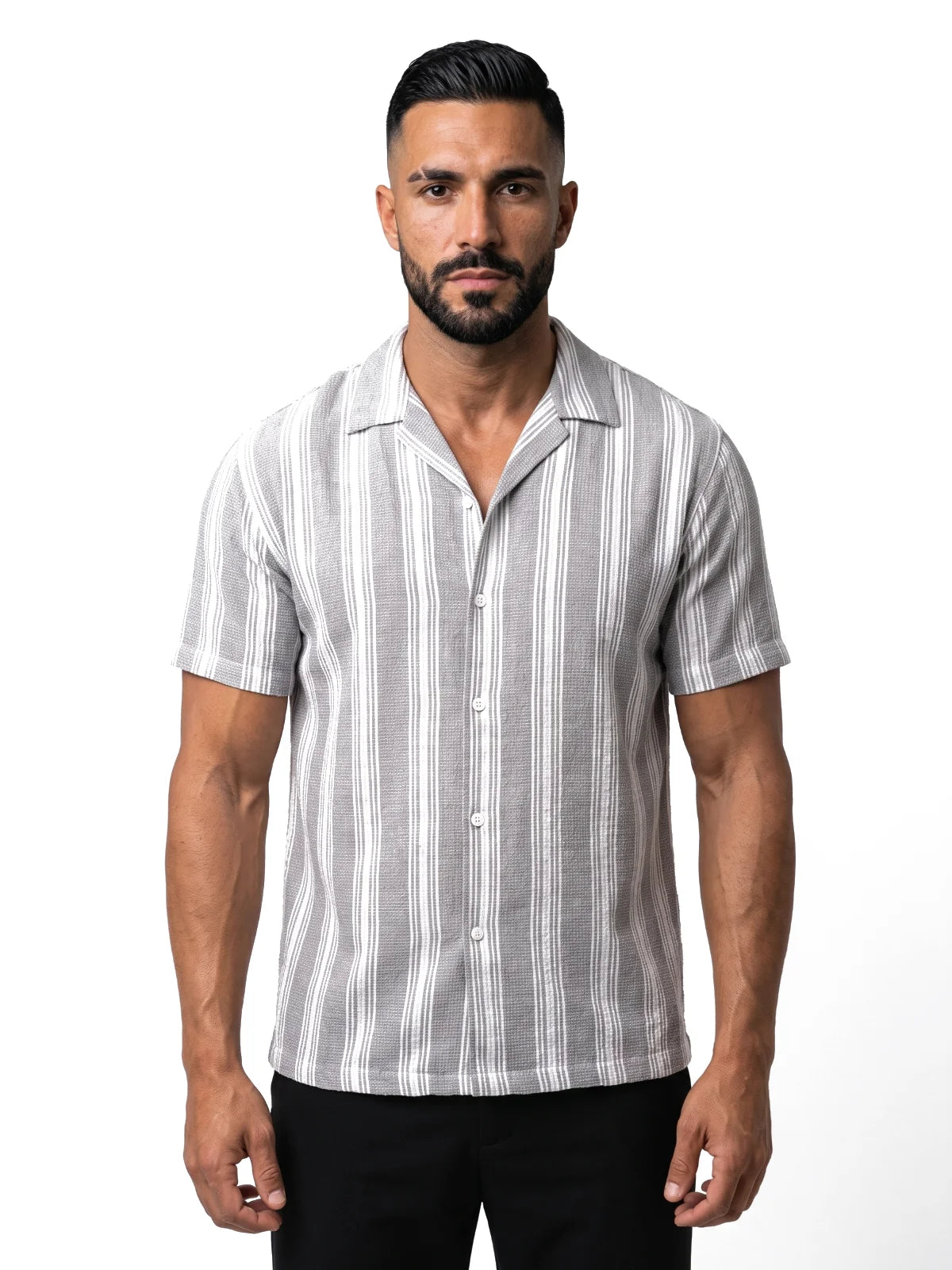 RAÚL - Camisa de rayas gris™