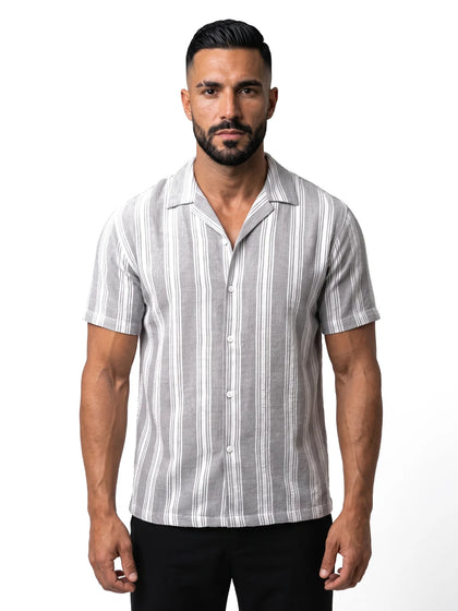 RAÚL - Camisa de rayas gris™