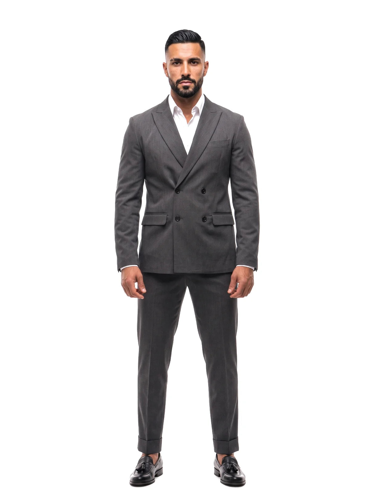 RICARDO - Traje cruzado gris™