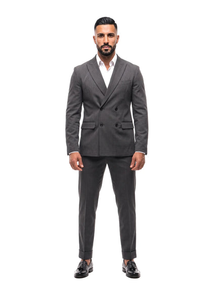 RICARDO - Traje cruzado gris™