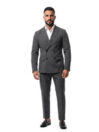 Bruno Valls - traje cruzado gris - vista frontal