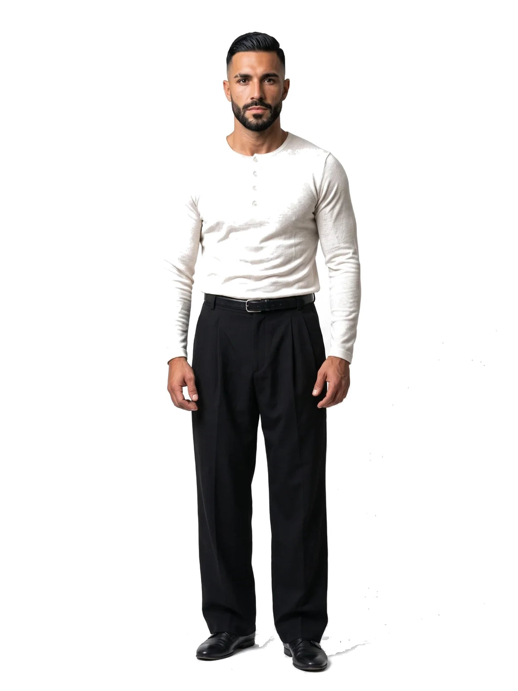 SAMUEL camiseta henley manga larga blanco – look completo – Bruno Valls