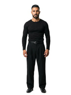 SAMUEL camiseta henley manga larga negro – look completo – Bruno Valls