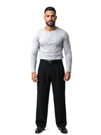 SAMUEL camiseta henley manga larga gris – look completo – Bruno Valls