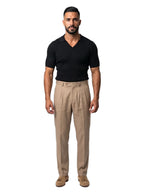 SANTIAGO polo canalé manga corta negro – look completo – Bruno Valls