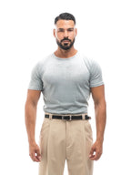 Bruno Valls - camiseta efecto lino verde agua - vista frontal