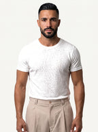 Bruno Valls - camiseta efecto lino blanco - vista frontal