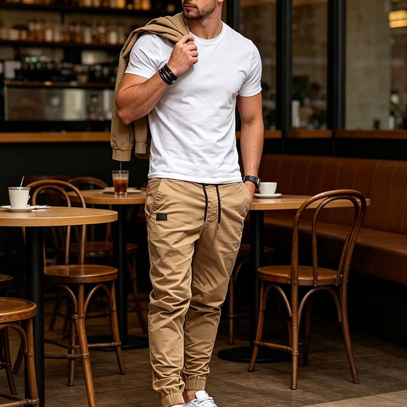 Bruno Valls - ALONSO - Pantalón jogger de sarga técnica - imagen 5